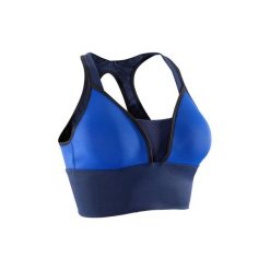 Stanik fitness kardio 120. Niebieskie biustonosze sportowe marki DOMYOS, z elastanu. Za 49,99 zł.