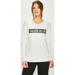 Calvin Klein Performance - Bluzka. Szare bluzki asymetryczne Calvin Klein Performance, l, z nadrukiem, z bawełny, z okrągłym kołnierzem. Za 229,90 zł.