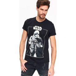 T-SHIRT STAR WARS. Czarne t-shirty męskie marki Top Secret, na lato, m, z nadrukiem, z bawełny, z okrągłym kołnierzem. W wyprzedaży za 24,99 zł.