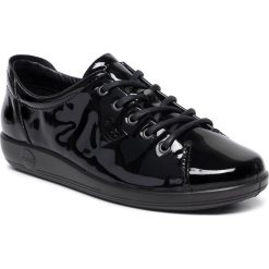 Półbuty ECCO - Soft 2.0 20650311001 Black. Czarne półbuty damskie ecco, ze skóry. W wyprzedaży za 329,00 zł.