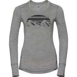 Koszulka "Alliance" w kolorze szarym. Szare bluzki damskie marki Odlo Women, xs, z nadrukiem, z wełny, z okrągłym kołnierzem. W wyprzedaży za 154,95 zł.
