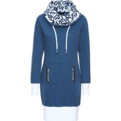 Sukienka dresowa, długi rękaw bonprix kobaltowy. Niebieskie sukienki damskie bonprix, bez wzorów, z dresówki, bez kołnierzyka, z długim rękawem, długie, maxi. Za 109,99 zł.