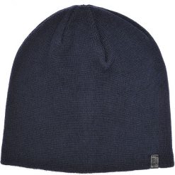 CZAPKA MĘSKA GŁADKA Z KONTRASTOWYM ŚRODKIEM. Czarne czapki męskie marki Top Secret, na zimę, klasyczne. Za 19,99 zł.