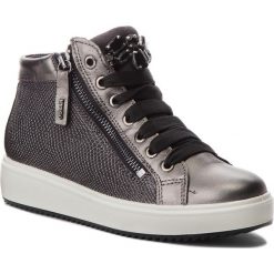 Sneakersy IGI&CO - 2154611 Antr. Szare półbuty damskie marki IGI&CO, z aplikacjami, ze skóry, bez obcasa, na płaskiej podeszwie, bez zapięcia. W wyprzedaży za 319,00 zł.