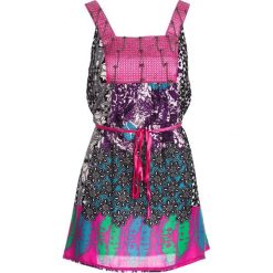 Fuksjowa Sukienka Afflation. Sukienki damskie Multu, xl, bez wzorów, bez kołnierzyka, bez rękawów, mini. Za 14,99 zł.