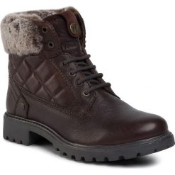 Trapery WRANGLER - Creek Chester WL92502A Dk Brown 030. Pomarańczowe trapery damskie Wrangler, ze skóry, bez obcasa, bez zapięcia. W wyprzedaży za 299,00 zł.