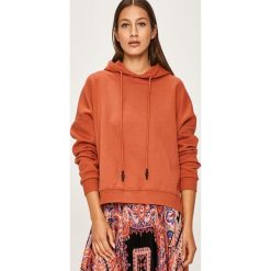 Answear - Bluza. Pomarańczowe bluzy damskie ANSWEAR, s, bez wzorów, z bawełny, bez rękawów, z kapturem. W wyprzedaży za 99,90 zł.