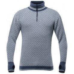 Swetry męskie: Devold Bluza Termiczna Slogen Zip Neck Night/Offwhite Xl