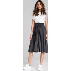 Ciemnoszara Spódnica Decor. Szare spódniczki damskie Renee, s, bez wzorów, z dzianiny, midi. Za 79,99 zł.
