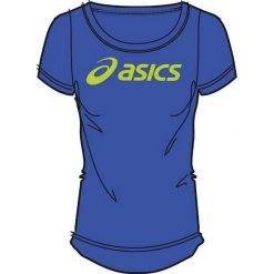 Asics Logo Tee 122863-8091. Niebieskie t-shirty damskie Asics, s, bez wzorów, z bawełny, bez kołnierzyka. W wyprzedaży za 69,99 zł.