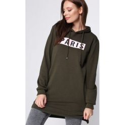 Ciemnozielona Bluza Evidence. Zielone bluzy rozpinane damskie Born2be, l, z kapturem. Za 79,99 zł.