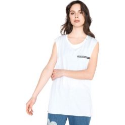 Replay Top Biały. Białe podkoszulki damskie Replay, m, z nadrukiem, z bawełny. Za 188,95 zł.