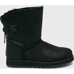 Skechers - Śniegowce. Szare śniegowce damskie Skechers, z gumy, bez zapięcia. W wyprzedaży za 219,90 zł.