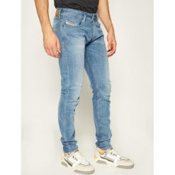 Jeansy Skinny Fit Diesel Sleenker 00SWJF 0095G. Niebieskie jeansy męskie Diesel, m, bez wzorów, z elastanu. W wyprzedaży za 549,00 zł.