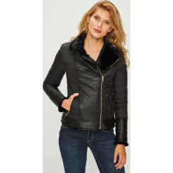 Guess Jeans - Kurtka dwustronna Allegra. Czarne bomberki damskie Guess Jeans, l, z aplikacjami, z jeansu. Za 769,90 zł.