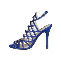 VERSACE 19.69 sandały damskie Emilie 36 niebieskie. Niebieskie sandały damskie Versace 19.69, bez wzorów, bez obcasa, bez zapięcia. Za 219,00 zł.