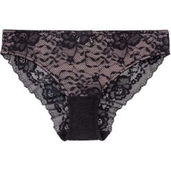 Figi rio bonprix pudrowy jasnoróżowy - czarny. Różowe majtki damskie bonprix, z bawełny. Za 34,99 zł.