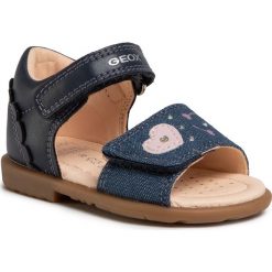 Sandały GEOX - B S.Verred D B0221D 0BCLG C4002 M Navy. Niebieskie sandały dziewczęce Geox, ze skóry ekologicznej, bez zapięcia. W wyprzedaży za 139,00 zł.