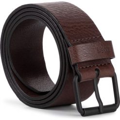 Pasek Męski BOSS - Serge 50419405 10208999 01 202. Pomarańczowe paski męskie Boss, w paski, ze skóry. W wyprzedaży za 219,00 zł.