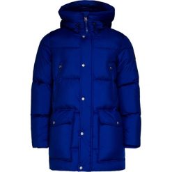 Parka WOOLRICH SIERRA SUPREME. Niebieskie płaszcze męskie Woolrich, z aplikacjami, prążkowane, z kapturem. Za 3300,00 zł.