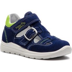 Sandały SUPERFIT - 4-00430-80 S Blau/Hellgrün. Niebieskie sandały chłopięce Superfit, z zamszu, bez zapięcia. W wyprzedaży za 179,00 zł.