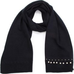 Szal LIU JO - Sciarpa Maglia Perle N68281 M0300 Nero 22222. Czarne szaliki damskie Liu Jo, z materiału. Za 299,00 zł.