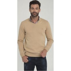 Sir Raymond Tailor Sweter Męski Tour M Beżowy. Brązowe swetry klasyczne męskie Sir Raymond Tailor, m, z bawełny. Za 145,00 zł.