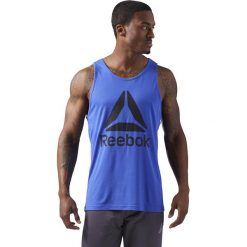 KOSZULKA/TOP REEBOK TANK WOR SUP 2.0 TANK BL (M). Koszulki męskie Reebok, m, bez wzorów, bez kołnierzyka, bez rękawów. W wyprzedaży za 59,99 zł.
