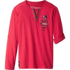 Shirt z długim rękawem bonprix czerwony z nadrukiem. Czerwone koszule chłopięce marki bonprix, z nadrukiem, bez kołnierzyka, z długim rękawem, długie. Za 32,99 zł.