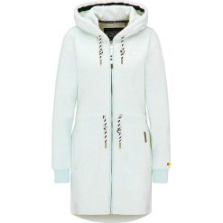 Budrysówka w kolorze miętowym. Niebieskie bluzy damskie Schmuddelwedda, xs, z haftami, z bawełny. W wyprzedaży za 217,95 zł.