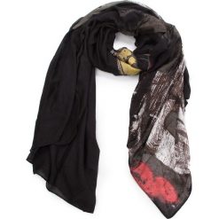 Szal DESIGUAL - 18WAWW30 2000. Czarne szaliki damskie Desigual, z materiału. Za 229,90 zł.