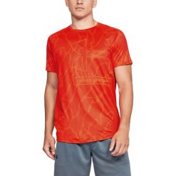 Under Armour MK-1 Tonal Koszulka Pomarańczowy. Pomarańczowe podkoszulki męskie Under Armour, l, bez wzorów, z elastanu, rockowe, bez kołnierzyka, krótkie. Za 188,95 zł.