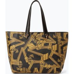 Versace Jeans - Damska torba shopper, czarny. Czarne torby damskie na zakupy Versace Jeans, z nadrukiem, z jeansu, z nadrukiem, bez dodatków. Za 699,95 zł.