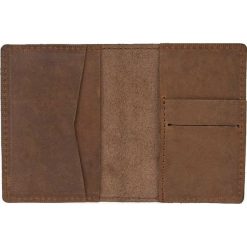 Skórzany cienki portfel slim wallet BRODRENE SW05 jasnobrązowy - j. brązowy. Pomarańczowe portfele męskie Brødrene, bez wzorów, ze skóry. Za 83,99 zł.