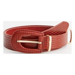 Mango - Pasek Sabella. Czerwone paski damskie Mango, w paski, z materiału. Za 69,90 zł.