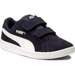 Półbuty PUMA - Smash Fun Sd V Ps 362091 11 Peacoat/Puma White. Niebieskie półbuty damskie Puma, z zamszu. W wyprzedaży za 149,00 zł.