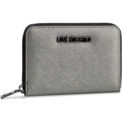 Duży Portfel Damski LOVE MOSCHINO - JC5558PP16LQ0906 Fucile. Szare portfele damskie Love Moschino, bez wzorów, ze skóry ekologicznej. W wyprzedaży za 249,00 zł.