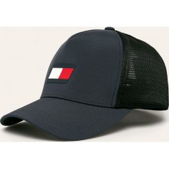 Tommy Sport - Czapka. Niebieskie czapki męskie Tommy Sport, bez wzorów, z elastanu, sportowe. Za 179,90 zł.