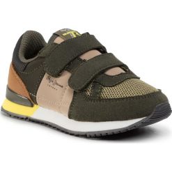 Sneakersy PEPE JEANS - Sydney Basic AW19 KI PBS30421 Khaki Green 765. Zielone trampki chłopięce Pepe Jeans, bez wzorów, z jeansu, na rzepy. W wyprzedaży za 169,00 zł.