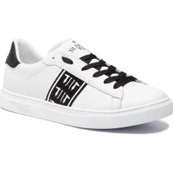 Sneakersy TRUSSARDI JEANS - 79A00331 K308. Białe półbuty damskie Trussardi Jeans, z jeansu. W wyprzedaży za 439,00 zł.