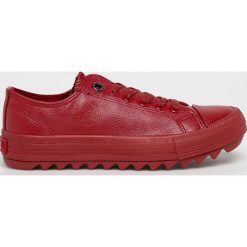 Big Star - Tenisówki. Czerwone trampki i tenisówki damskie BIG STAR, bez wzorów, z gumy, na sznurówki. W wyprzedaży za 49,90 zł.