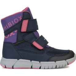 Geox buty zimowe dziewczęce Flexyper 33 wielokolorowe. Niebieskie buty dziewczęce zimowe Geox, bez zapięcia. Za 369,00 zł.