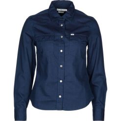 Bluzka w kolorze granatowym. Niebieskie bluzki damskie Lee, xs, bez wzorów, z bawełny, z klasycznym kołnierzykiem, bez rękawów. W wyprzedaży za 129,95 zł.