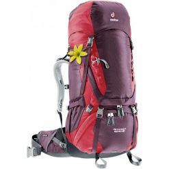 Deuter Plecak Turystyczny Aircontact 60 + 10 Sl Aubergine/Cranberry. Fioletowe plecaki damskie Deuter, bez wzorów, sportowe, bez dodatków. Za 776,00 zł.