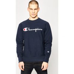 Bluza Champion Script Logo 212576. Niebieskie bluzy męskie Champion, m, bez wzorów, z bawełny, bez kołnierzyka, bez rękawów, bez kaptura. W wyprzedaży za 219,00 zł.
