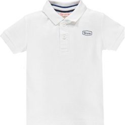 Brums - Polo dziecięce 92-122 cm. Białe t-shirty chłopięce Brums, bez wzorów, z bawełny, z krótkim rękawem. W wyprzedaży za 49,90 zł.