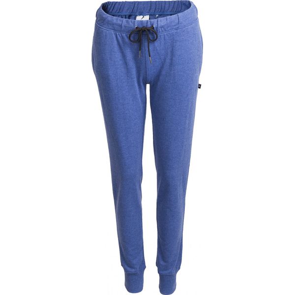 Spodnie dresowe damskie SPDD600 - denim melanż - Outhorn. Spodnie damskie Outhorn, z poliesteru. W wyprzedaży za 39,99 zł.