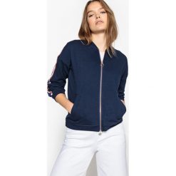 Rozpinana bluza, detale na rękawach. Szare bluzy rozpinane damskie La Redoute Collections, l, z bawełny, z długim rękawem, długie. Za 126,38 zł.