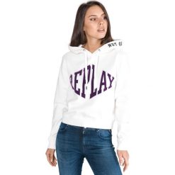 Replay Bluza Biały. Białe bluzy damskie Replay, s, z nadrukiem, z bawełny. Za 464,95 zł.