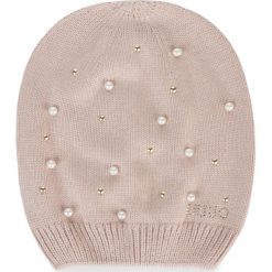Czapka LIU JO - Beanie Maglia Perle 269005 M0300 Red Sand 61509. Różowe czapki damskie Liu Jo, na zimę, bez wzorów, z wiskozy. W wyprzedaży za 159,00 zł.